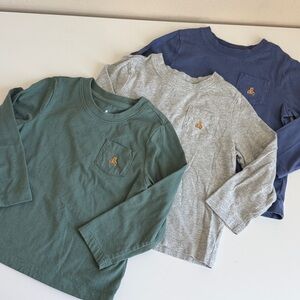 GAP Kids Long Sleeve Tees - Green, Gray, Blue
